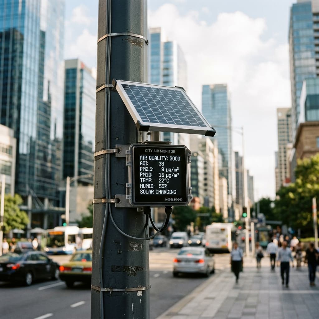Solar Powered Air Pollution Monitoring